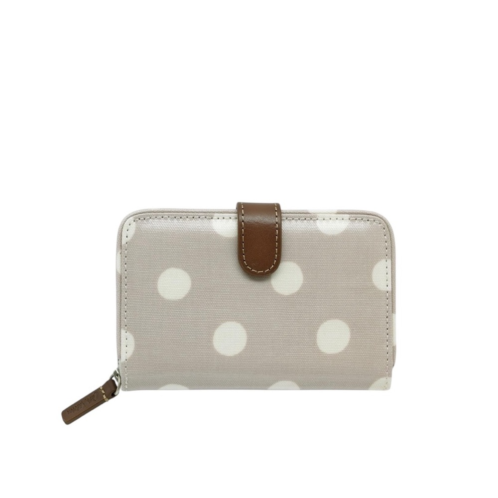 Cath Kidston Gray and White Polka Dot Wallet